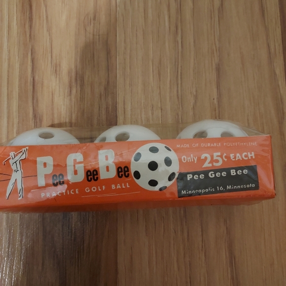 Vintage Box of PGB Pee Gee Bee Practice Golf Ball Set Of 3 USA Unopened - Picture 5 of 9